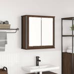 vidaXL Badkamerwandkast met spiegel 60x21x60 cm bruin eiken, Verzenden
