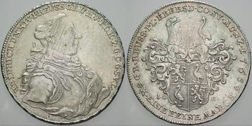 Taler, daalder 1765 Reuss-juengere Linie zu Ebersdorf Hei..., Verzenden