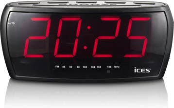 Wekkerradio - Digitale wekker - Alarmklok - Zwart - Ices - I, Huis en Inrichting, Verzenden, Nieuw