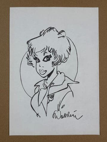 François Walthéry - 1 Originele tekening - Natacha - Feutre, Boeken, Nieuw