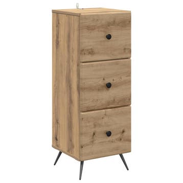 vidaXL Ladekast Artisanaal eiken 33 x 34,5 x 90 cm Bewerkt, Verzenden, Nieuw