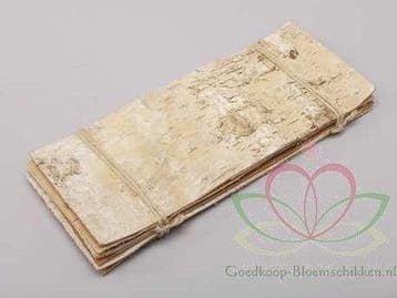 Berkenschors White ca. 48x15 cm 5 stuks, Nieuw