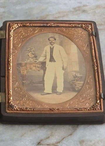 Jose Maria Rodriguez Baez - Rare Victorian Ambrotype Case