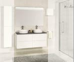 Bologna badmeubel 120cm matwit+stenen blad, Ophalen of Verzenden