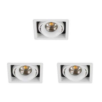 Spots inbouw Inbouwspot Bjorn 1 wit set 3 stuks, Verzenden
