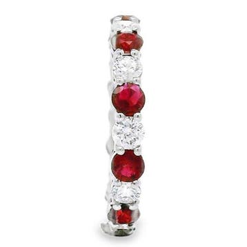 Ring Platina - 2.46ct. tw. Robijn - Diamant - E-F,VVS, Nieuw
