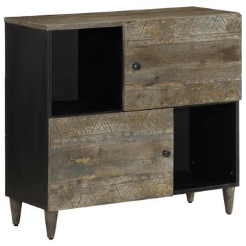 vidaXL Dressoir 80x33x75 cm massief mangohout, Verzenden, Nieuw