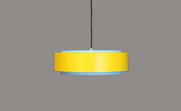 Lamp - Deense gele en blauwe designlamp - Aluminium, Metaal