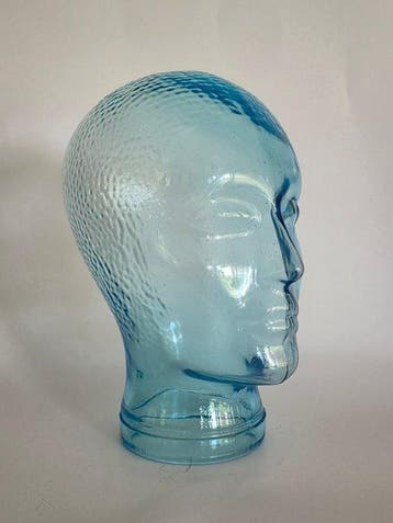 Mannequin - Space Age Stijl - Glazen hoofd - Glas