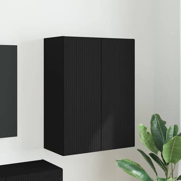 vidaXL TV Wandkast 59,5 x 31 x 80 cm Zwart Bewerkt hout, Verzenden, Nieuw