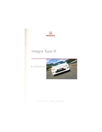 2000 HONDA INTEGRA TYPE R BROCHURE NEDERLANDS, Ophalen of Verzenden, Nieuw
