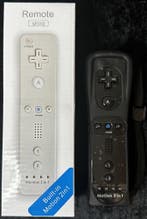 Wii Remote Controller Motion Plus Zwart+Silicone, Verzenden, Nieuw