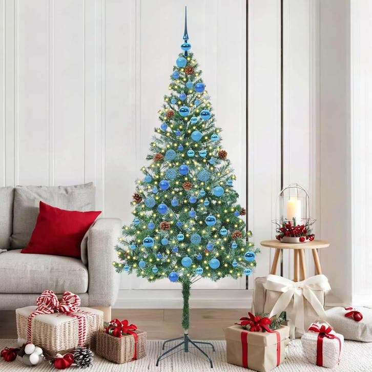 vidaXL Kunstkerstboom met 300 LED Groen 180 cm PVC en Staal, Divers, Noël, Envoi