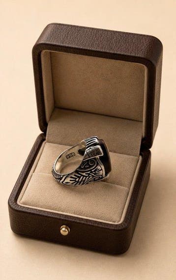 990 sterling zilveren ring, - Barnsteen (Zonder