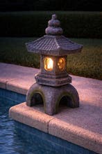 Lantaarn - Hars - Zonne-LED-lamp