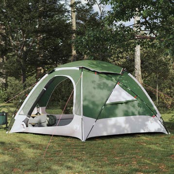 vidaXL Dometent met Verwijderbare Regenfly 8-persoons Groen, Caravans en Kamperen, Verzenden, Nieuw