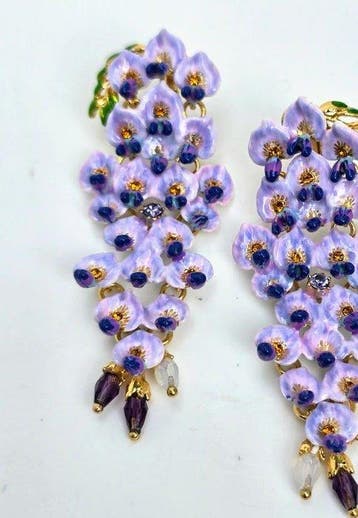 Other brand - Maison Les Néréides Wisteria lang - Oorbellen