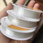 Nylon draad pareldraad transparant elastisch 0.8 mm per rol, Nieuw