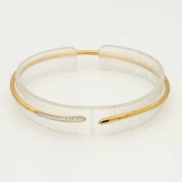 Armband - 18 karaat Geel goud Diamant (Natuurlijk), Handtassen en Accessoires, Nieuw