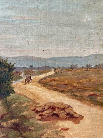 Britse school (XIX) - Paysage à la Charette