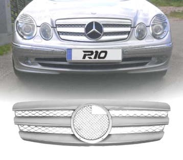 Calandre Type Amg Pour Mercedes E W211 02-06 Argent Chromé, Verzenden