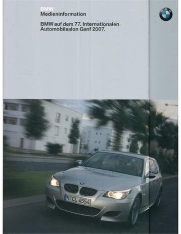2007 BMW GENÈVE HARDCOVER PERSMAP DUITS, Ophalen of Verzenden