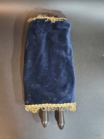 Large Printed Sefer Torah Scroll - Blue Velvet Cover & Faux