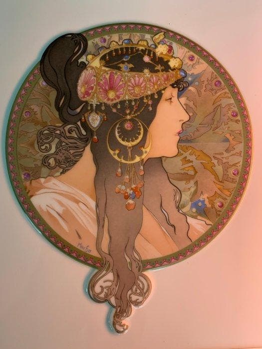 Geïnspireerd door de Art Nouveau stijl Tegel -, Antiek en Kunst, Curiosa en Brocante