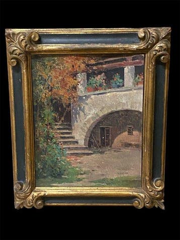 Giovanni Colmo (1867-1947) - Interno di cortile