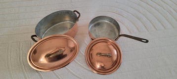 Kookpottenset - Koper, Messing - Set braadpot/sautoepan