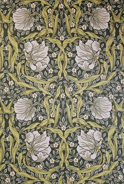 Stof Pimpernel William Morris GROEN Art Nouveau Limited, Antiek en Kunst, Antiek | Tapijten, Tafelkleden en Textiel