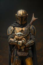 I_KONIQ - Rusted Mandalorian and baby Yoda, Nieuw