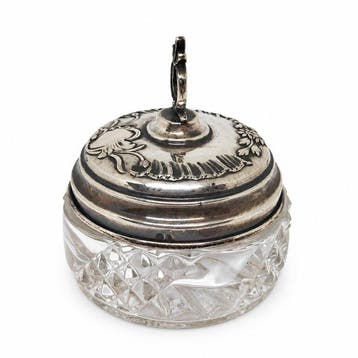 Bonbon mand - Zilver, Kristal - bonbonnière, Antiek en Kunst