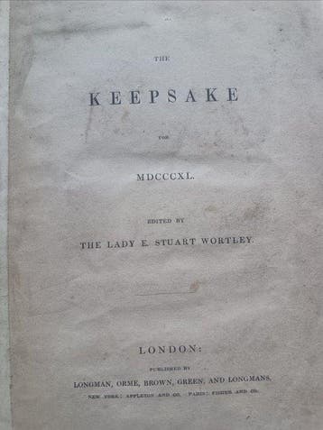 Lady E. Stuart Wortley - The Keepsake for 1840 - 1840