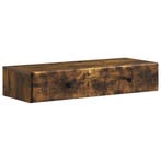 vidaXL Wandgemonteerde Zijtafel Gerookt eiken 87,5 x 34,5 x, Verzenden, Nieuw