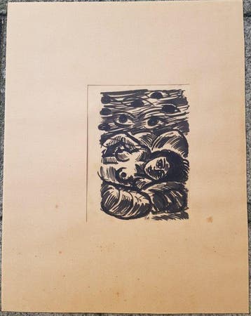 Frans Masereel (1889-1972) - Les Yeux de Berthe (voorstudie
