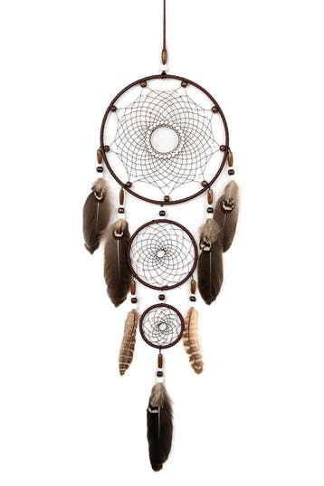 Dromenvanger Donkerbruin Dreamcatcher Veren Bruin Bohemian I, Hobby en Vrije tijd, Ophalen of Verzenden, Nieuw