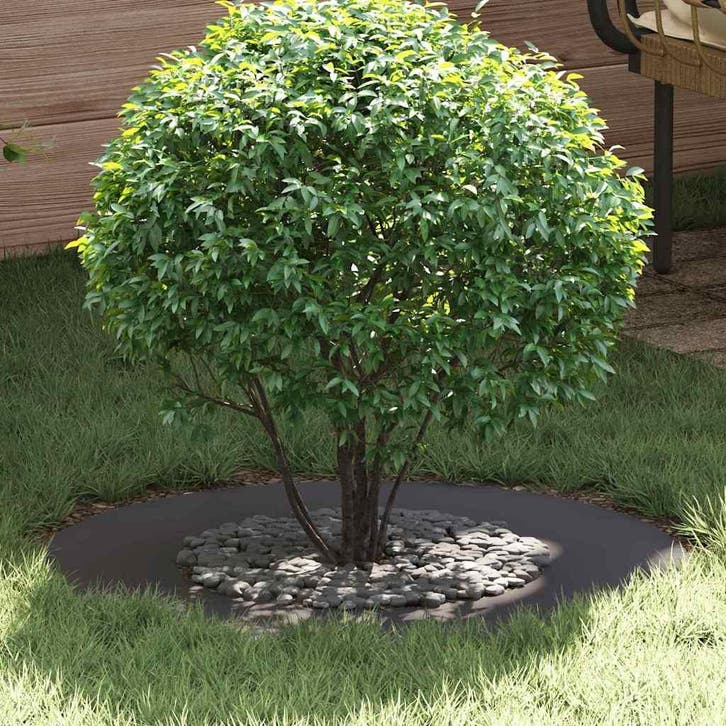 vidaXL geschikt voor vlakke boomring Zwart Ø40 / 70 cm Staal, Tuin en Terras, Bloempotten, Nieuw, Verzenden