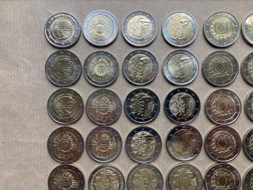 Europa. 2 Euro Various Years (35 stuks) (Zonder