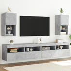 vidaXL Tv-meubelen 2 st met LED-verlichting 30,5x30x60 cm, Verzenden, Nieuw