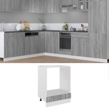 vidaXL Ovenkast Lyon 60x46x81,5 cm grijs sonoma eikenkleurig, Verzenden