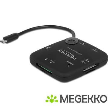 Delock 65529 Micro USB OTG-kaartlezer + 3-poorts USB-hub, Informatique & Logiciels, Verzenden