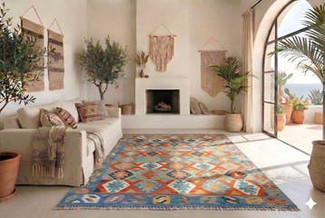 Kilim multicolore - inutilisé - Tapis - 300 cm - 200 cm -