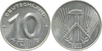 10 Pfennig Ddr 1953a, Verzenden, België