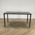 Eromes kantinetafel 140x70 cm, bruin blad - poten antraciet, Gebruikt, Bureau