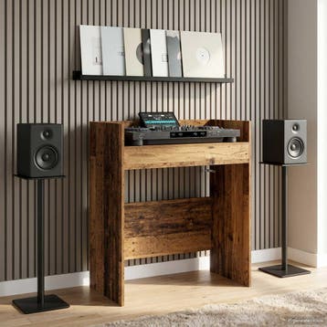 vidaXL DJ Tafel Oud hout 82 x 45 x 102 cm Bewerkt hout, Verzenden, Nieuw