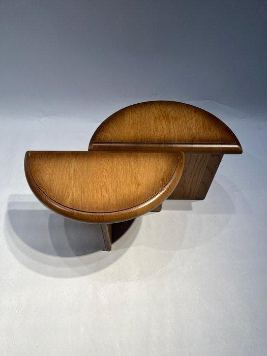 Set bijzettafels - Eik - Twee modulaire bijzettafels, Antiek en Kunst, Kunst | Designobjecten