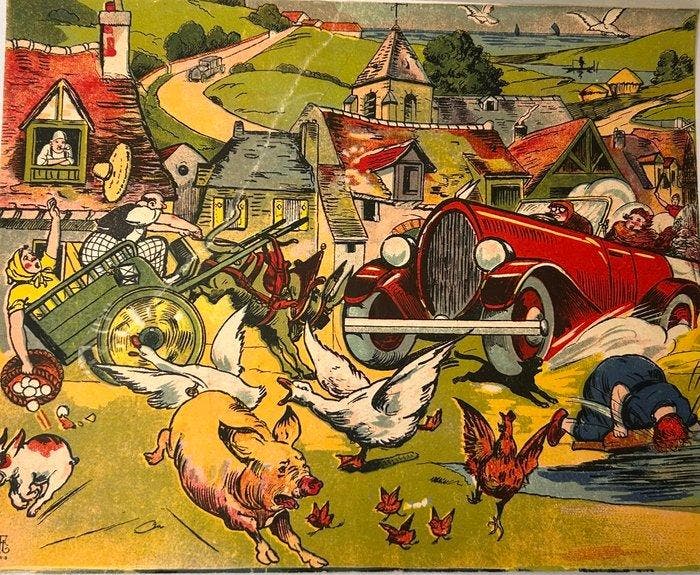 Unknown - Speelgoed Puzzle Cubes with Interchangeable Prints, Antiek en Kunst, Antiek | Speelgoed