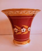 Vaas - Porcelaine de Paris - Cachepot in kornetvorm, Antiek en Kunst