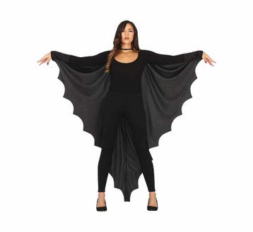 Zwarte Halloween Cape Vleermuis, Verzenden
